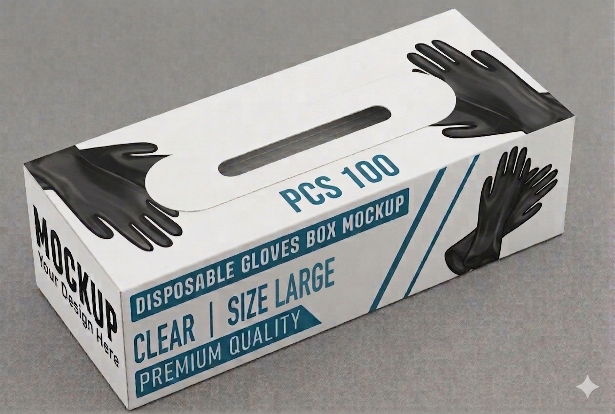 قفازات فينيل سوداء – خالية من البودرة – مقاس كبير – 100 قطعة