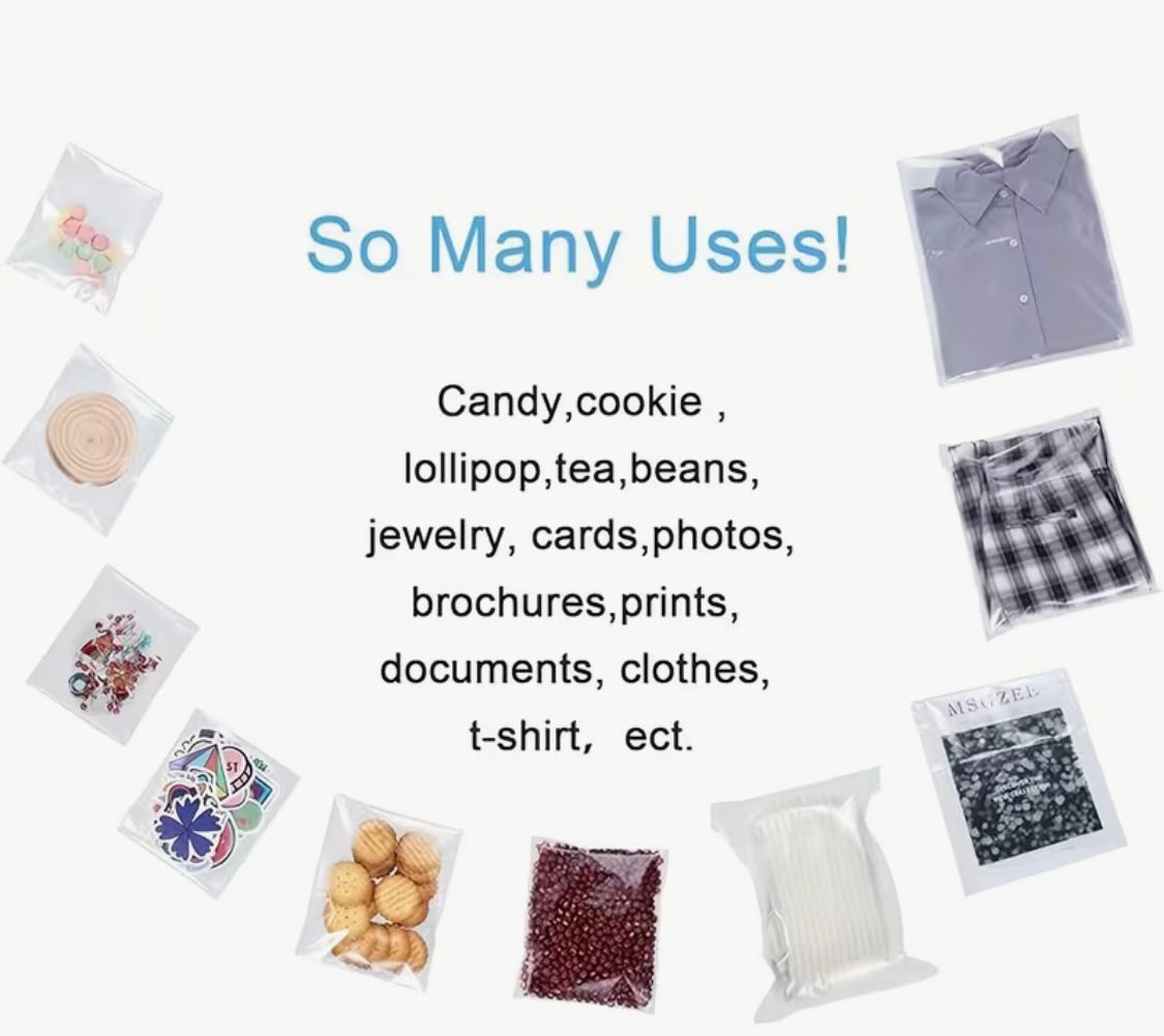 كيس شفاف 12×15+2 سم – عبوة 200 قطعة