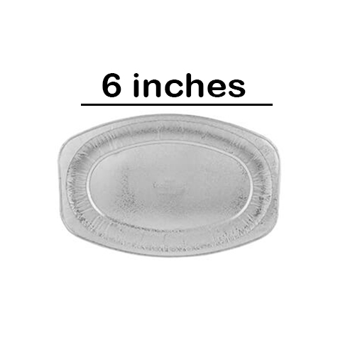 صحون ألمنيوم بيضاوية 6550 (6 بوصة) – عبوة 20 قطعة