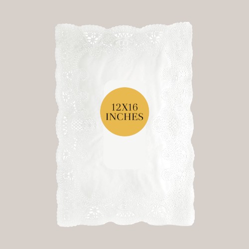 مفارش طاولة ورقية مستطيلة للاستعمال مرة واحدة 12×16 إنش – أبيض، عبوة 250 قطعة