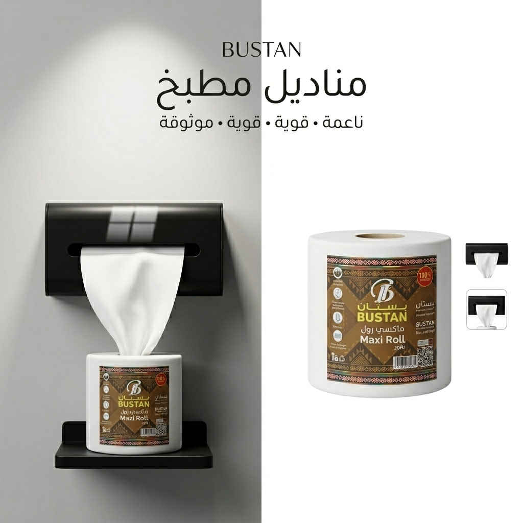 بوستان رول مناديل ماكسي طبقتين – 700 جرام × 6 قطع