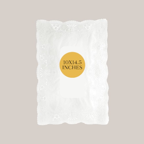 مفارش طاولة ورقية مستطيلة للاستعمال مرة واحدة 10×14.5 إنش – أبيض، عبوة 250 قطعة