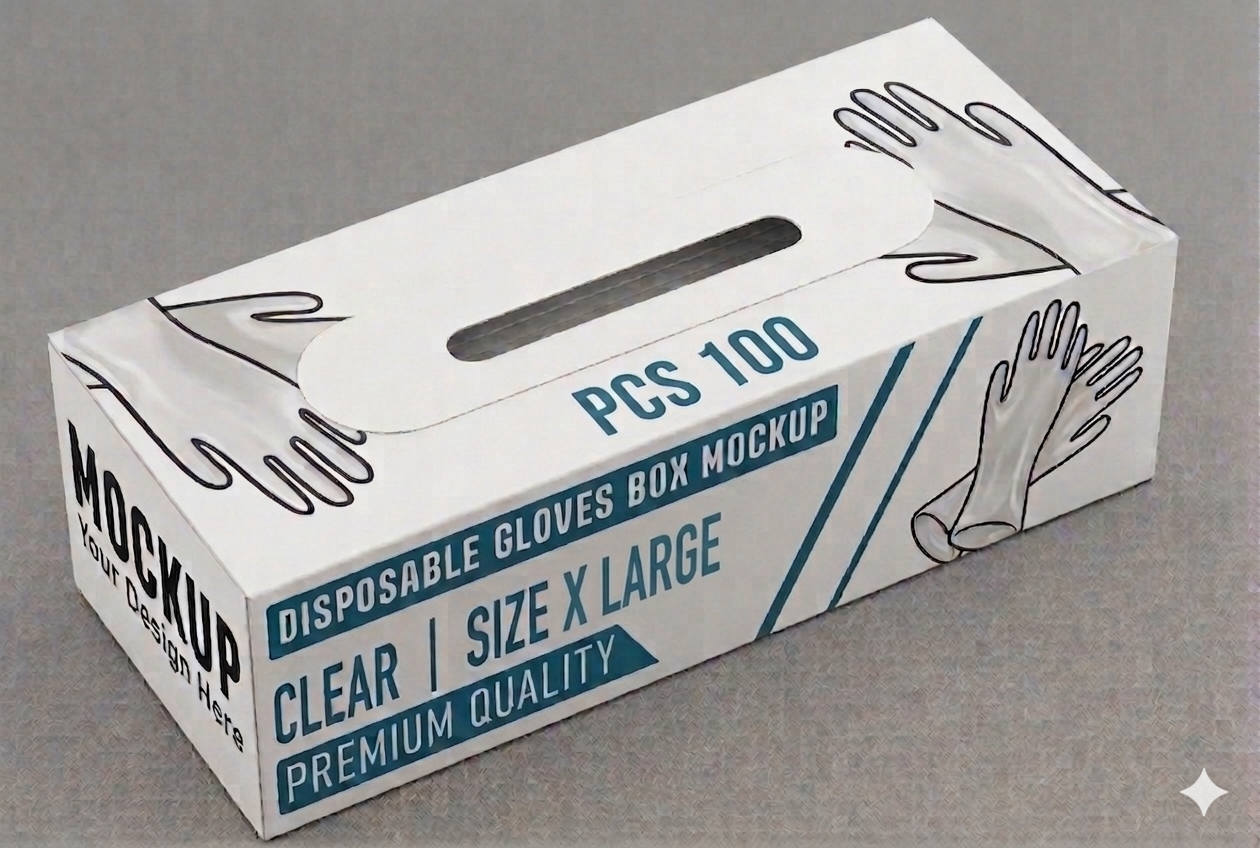 قفازات فينيل – 100 قطعة | مقاس كبير جدًا