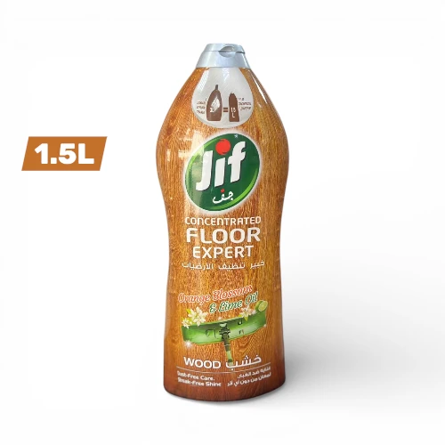 منظف الأرضيات جف فلور إكسبرت سائل، للأخشاب، برائحة زهر البرتقال – 1.5 لتر