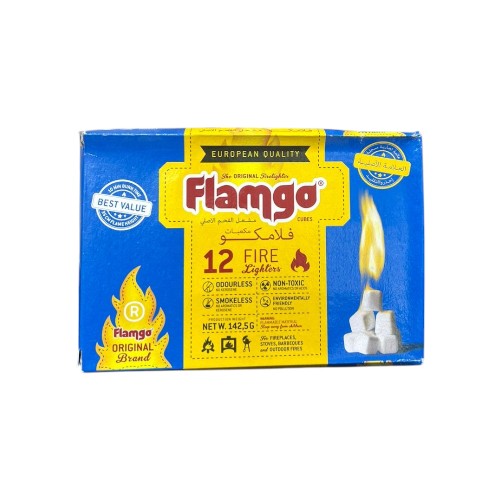 مكعبات إشعال الفحم فلامغو 142.5 جرام – 12 قطعة