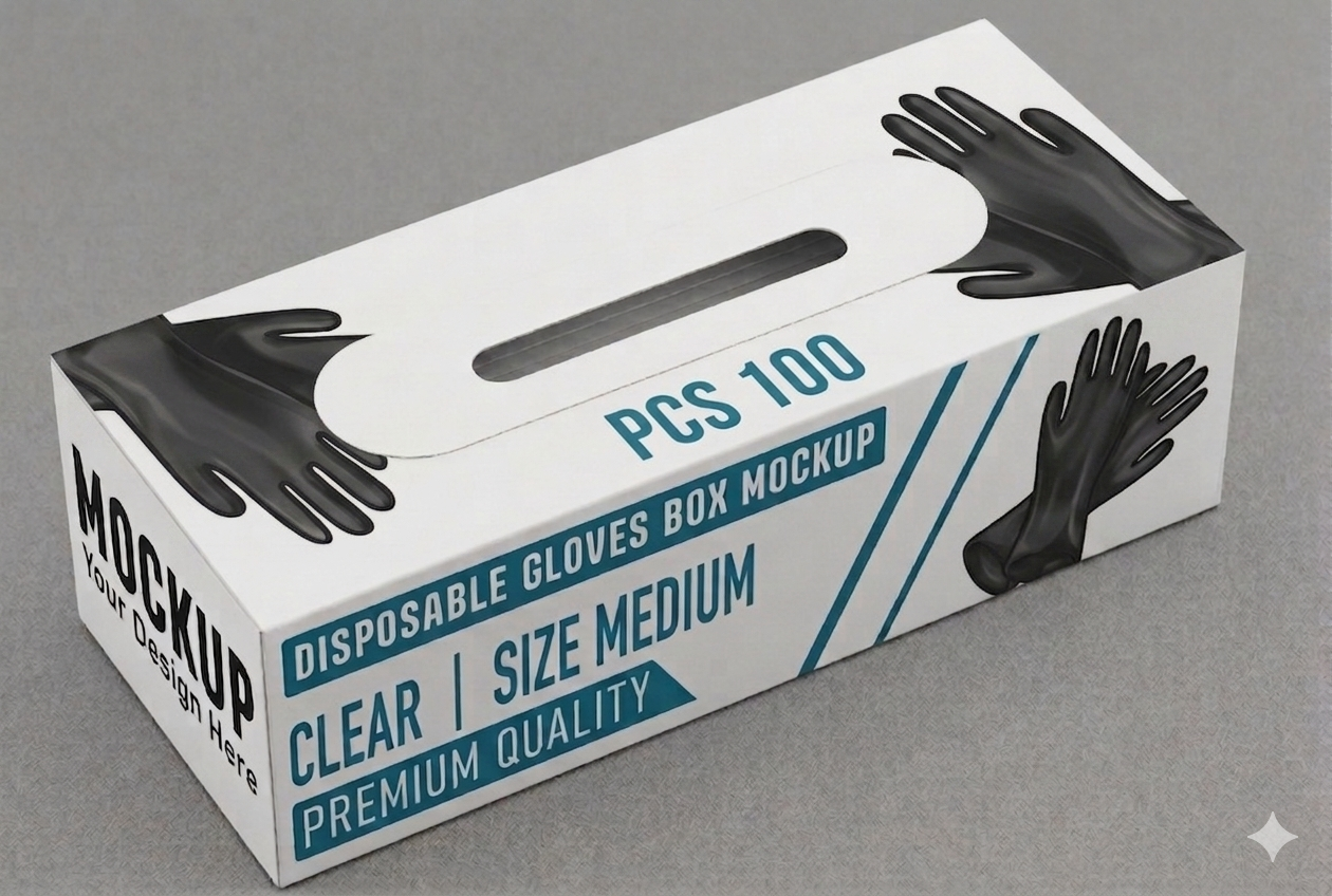 قفازات فينيل سوداء – خالية من البودرة – مقاس متوسط – 100 قطعة