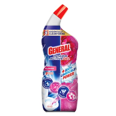 جل منظف المرحاض جنرال باور أكتيف برائحة الزهور – 750 مل