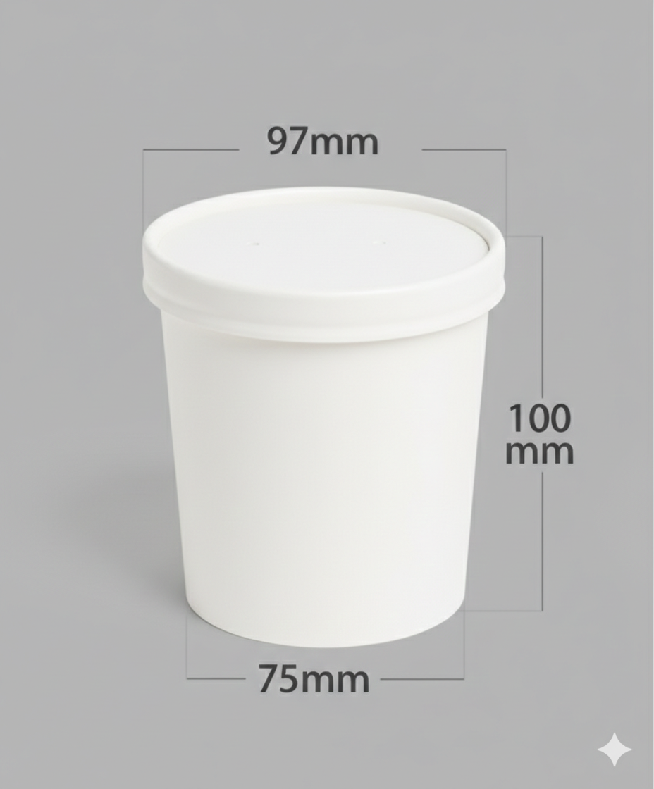 أوعية شوربة كرافت أبيض 16 أونص (480 مل) – عبوة 25 قطعة