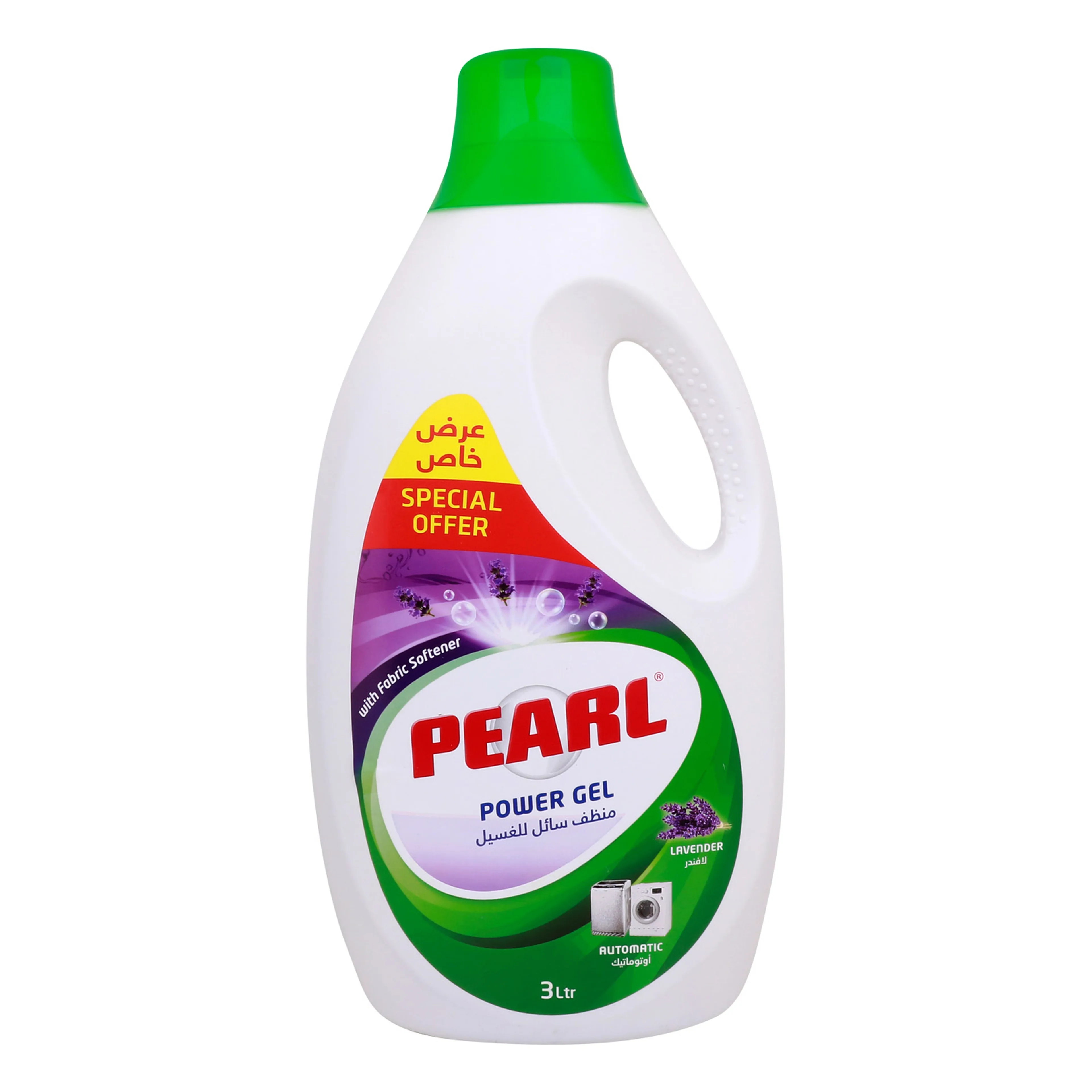 منظف غسيل سائل بيرل باور جيل برائحة لافندر – 3 لتر