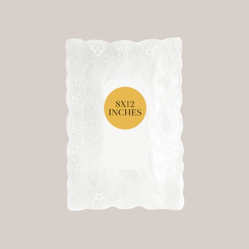 مفارش طاولة ورقية مستطيلة للاستعمال مرة واحدة 8×12 إنش – أبيض، عبوة 250 قطعة